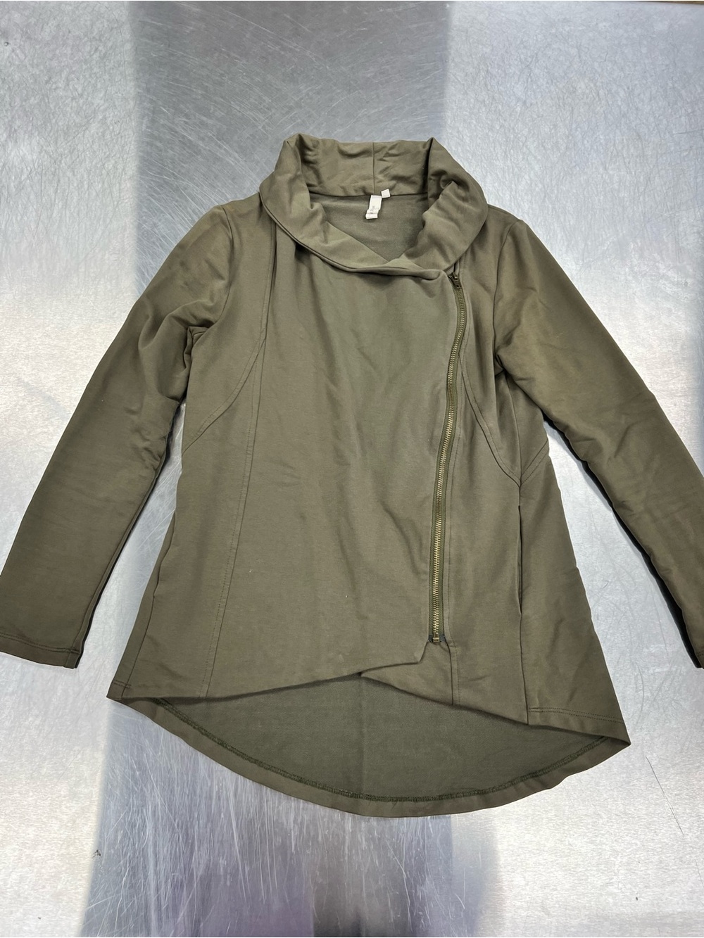 My Beloved Olive Asymmetric Zip Utility Jacket Women’s M